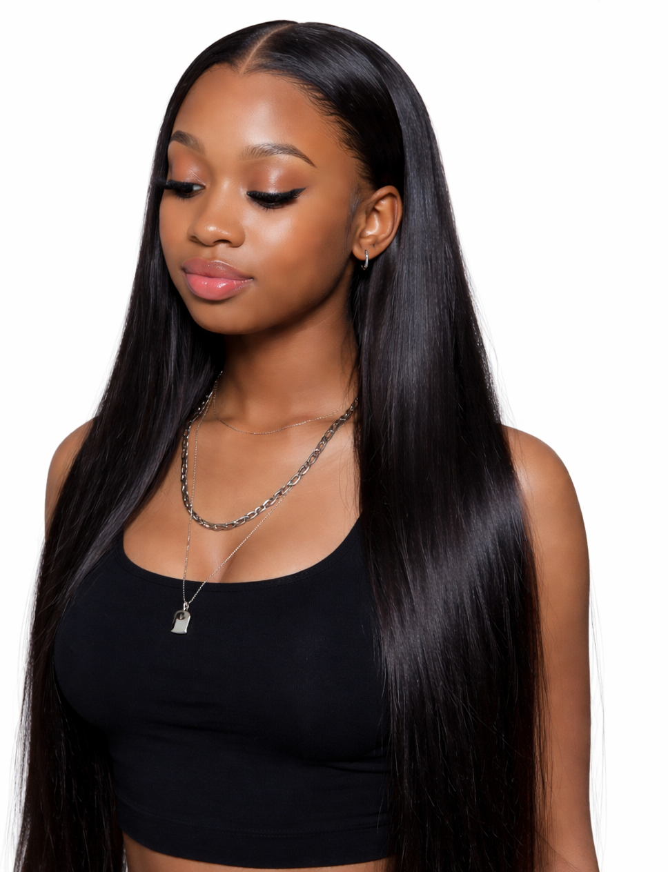 Long straight black hair, raw Vietnamese bundles and frontal 